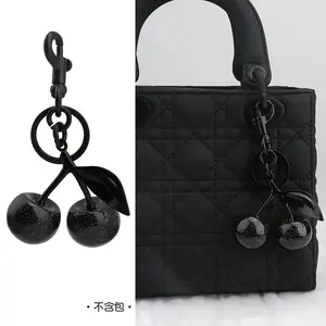 Mother's Day Gift Easter Gift Customized Black Cherry Cherry Bag Pendant Fashion Keychain Exquisite Car Keychain Metal Keychain Bag
