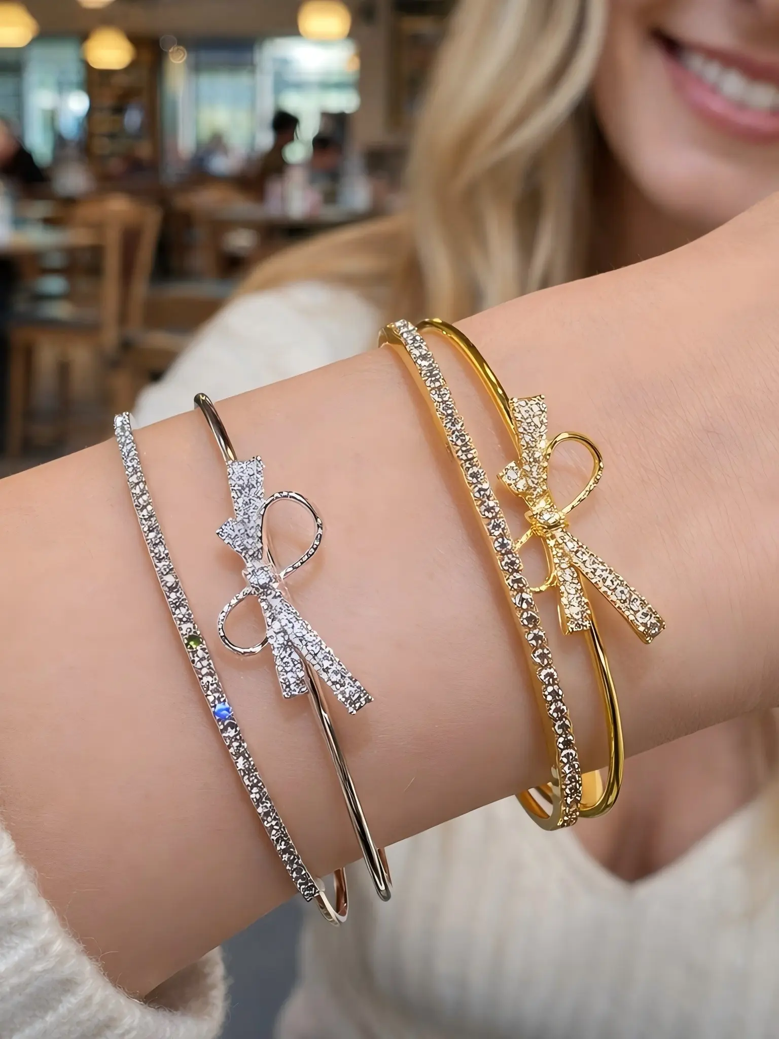 Elegant Butterfly Cuff Bracelet with Sparkling Cubic Zirconia, Unisex Fashion Jewelry for All Seasons, Perfect Gift for Holidays