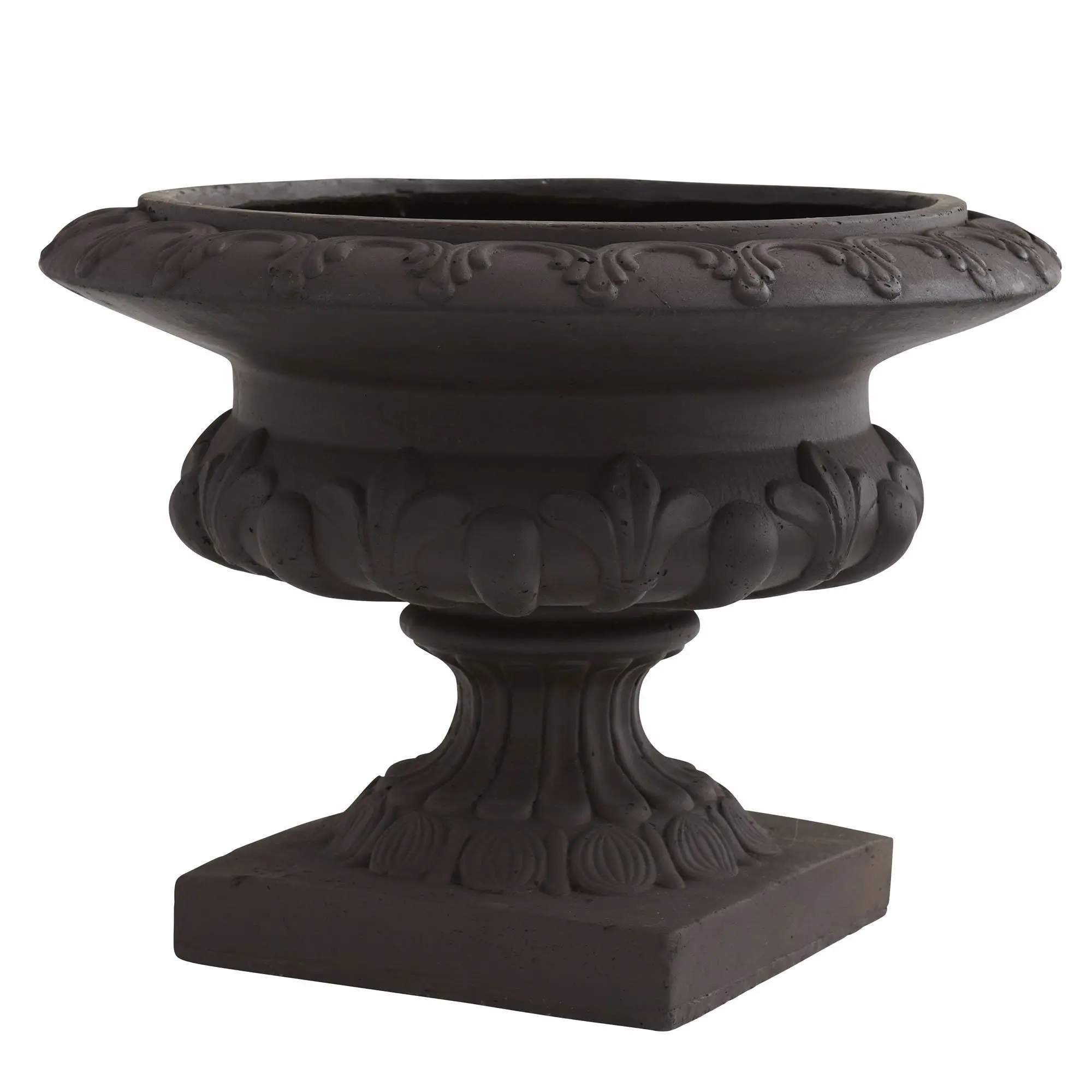 Iron-Finished Regal Stately Flower Pot Urn - Indoor-Outdoor Entryway, Fireplace, Office Accent for Home Improvement & Garden Supplies