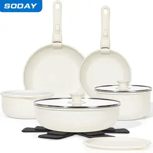 [NEW]SODAY 15pcs Pots and Pans Set Non Stick, Cookware Sets with Detachable Handle, Nonstick RV Kitchen Cooking Set Removable Handles, Oven Safe,Stackable, Frying,Kitchenware,stock up on specials,Valentines Day gifts, gifts