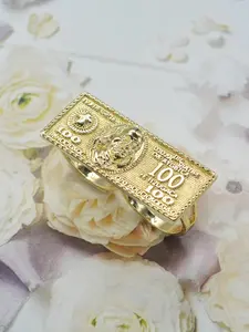 Men's Fashion Hip-Hop Dollar Bill Design Two Finger Ring, Stacking Rings, Perfect Gift for Men, Ideal for Daily Wear & Special Occasions