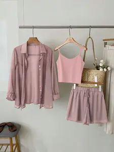 Plus Size Women's Three-Piece Set, Casual Fashion, Comfortable & Stylish Design, Perfect for Daily Wear