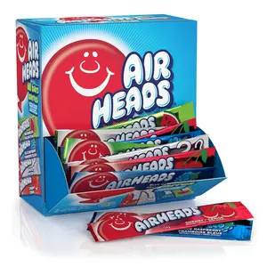 Airheads Sour Full-Size Candy Bars, Taffy Assorted Bag, Individually Wrapped Candy, Three Assorted Flavors, 9 Count Bag (Pack of 2)