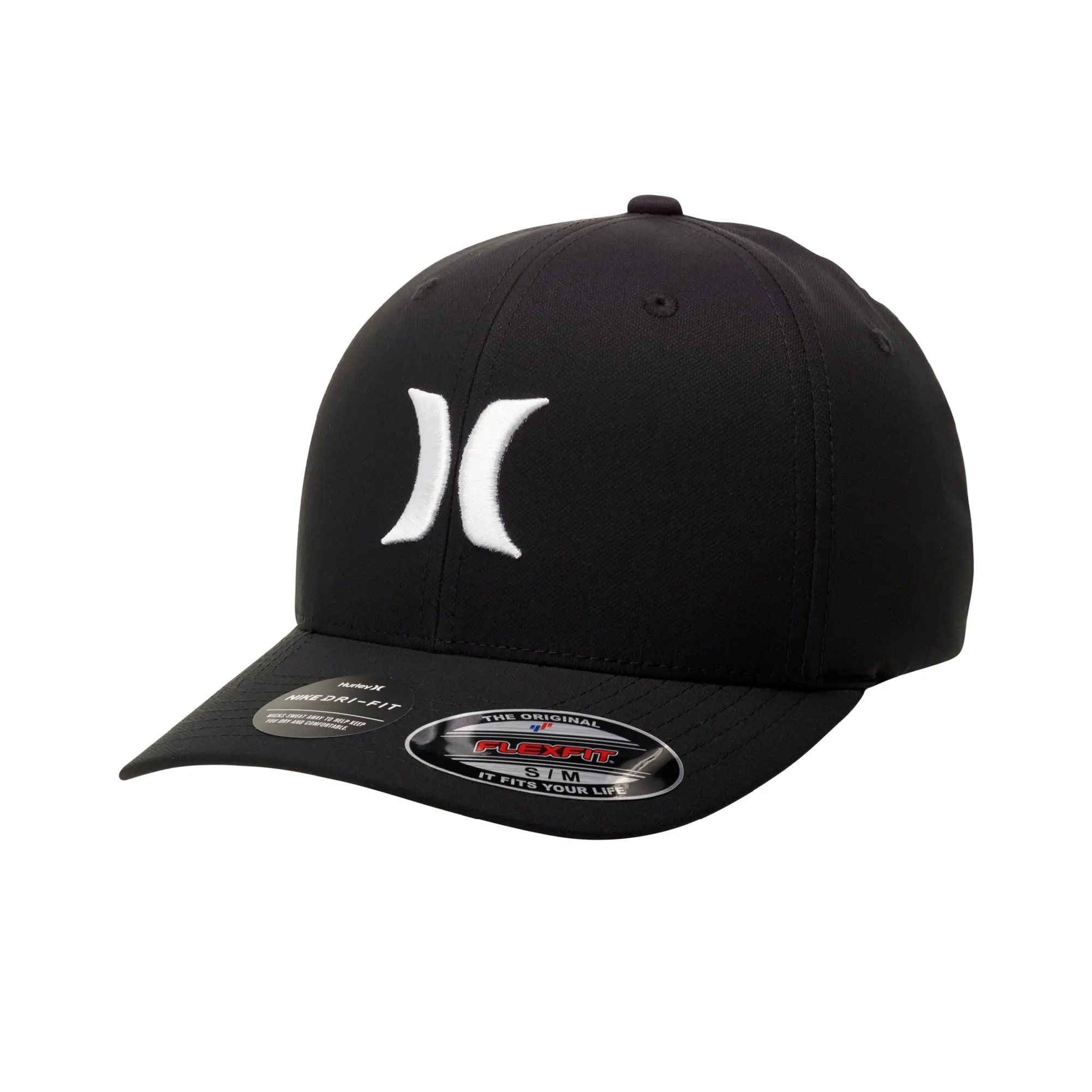 Hurley Mens Baseball Cap - Curved Brim Flexfit Fitted Hats for Men