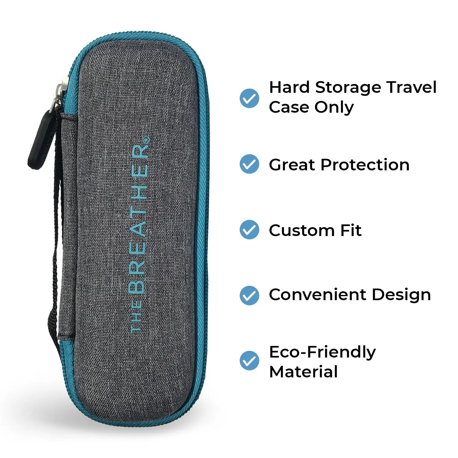 The BREATHER Case – Breathe Easier, Feel Stronger, Live Better | Blue Case Only (Device not included) – Compact, Hard Travel Organizer for Inspiratory & Expiratory Trainer