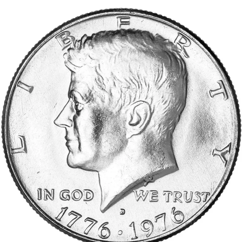 1976-D Bicentennial JFK Half Dollar in Brilliant Uncirculated Condition.