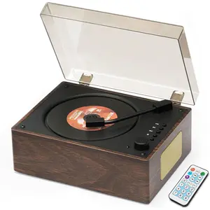 Portable CD Players for Home Retro: Hi-Fi Bluetooth Music Speaker Built-in Battery Remote Control Support AUX/USB BGM Player for Home Décor Gifts for Retro Enthusiasts