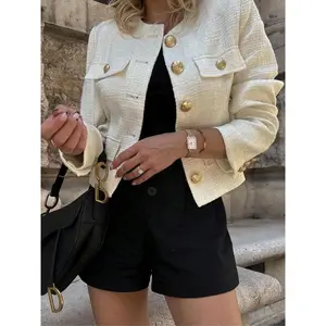 A standard women's jacket, a stylish and lightweight jacket that is suitable for a variety of outfits, perfect for spring and autumn fashion