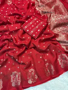 Pure Viscose Russian Dola Saree with Sparrow Jacquard Blouse