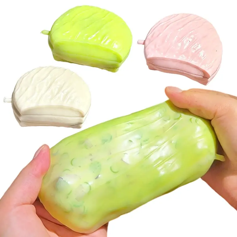 Handmade Crispy-Sound Pastry Squeeze Ball - TPR Soft Squishy Fidgets with Plastic Building Block Filling, Cute Stress Relief Toy for Sensory Activities, Oddly Satisfying Collectibles