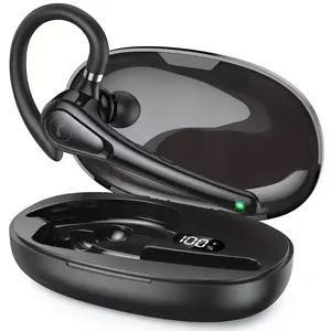 Wireless Business Headphones, Headset - Single Ear Open Headphones, LED Display, Offering 12 Hours of Talk Time And Microphone, ENC Noise-cancelling Headphones for IOS and Android, Business/ Work/ Phone/ Music, Birthday Gifts, Electronic Creative Gifts