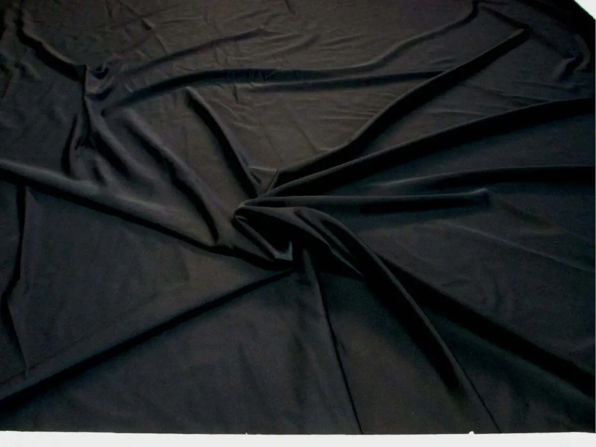 Fabric Nylon Spandex 4 way stretch Solid Black NLY03