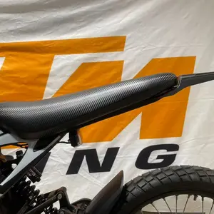 [Upgraded] Carbon Fiber Texture Extended Seat Kit for Surron Light Bee X - Includes Long Rear Fender & Support Bracket, Comfort Saddle Replacement
