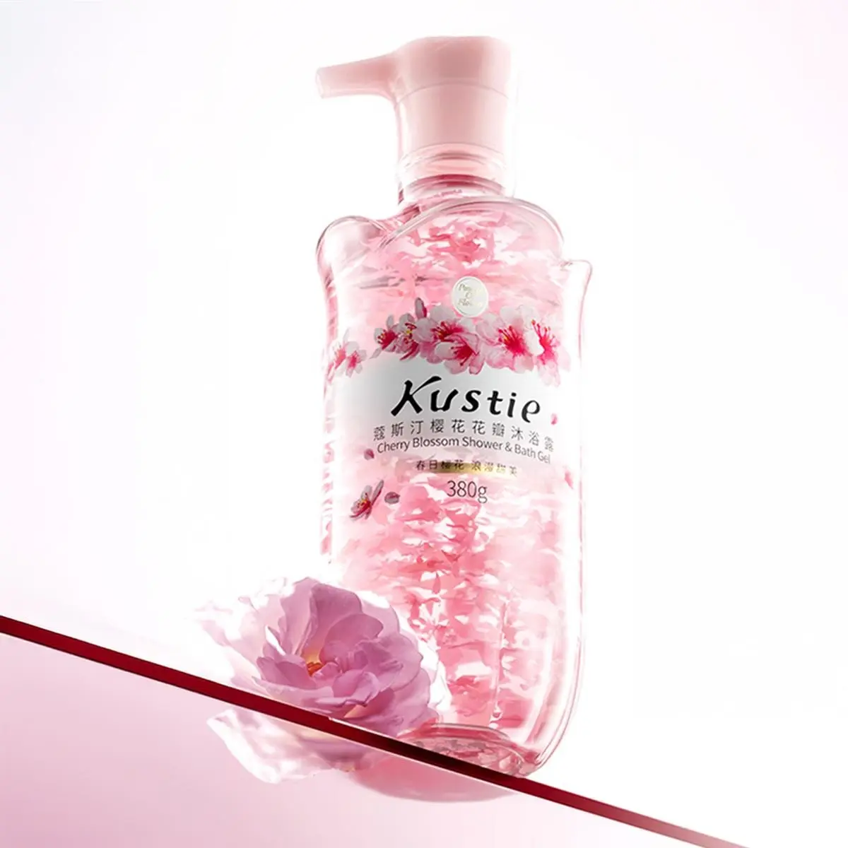 Kustie Cherry Blossom Body Wash 380g - , Softening, Moisturizing, Long