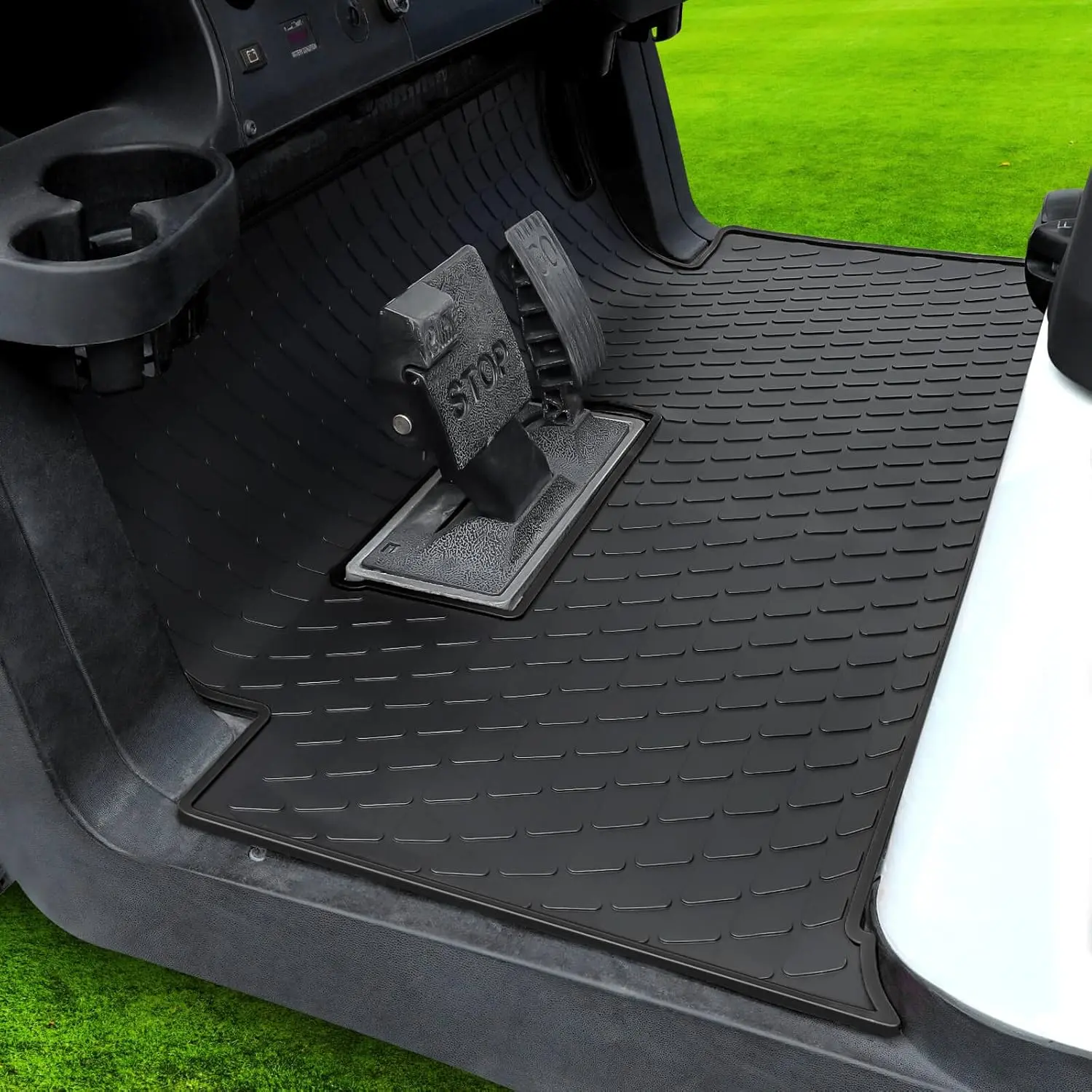 Club  Precedent Golf Cart Full Coverage Floor Liner Mat, fits Club  Precedent (2004-2023), Onward & Tempo (2017-2023), Villager & V4L (2019-2023), Durable Anti-Slip Rubber