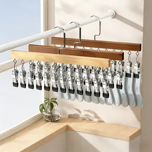 1pcs Hat Storage Rack with 12 Clips, Ideal Clothes Drying Stand, Suitable for Underwear, Belts, Scarves, Hanging Organizer, Space-Saving Bathroom Organizer