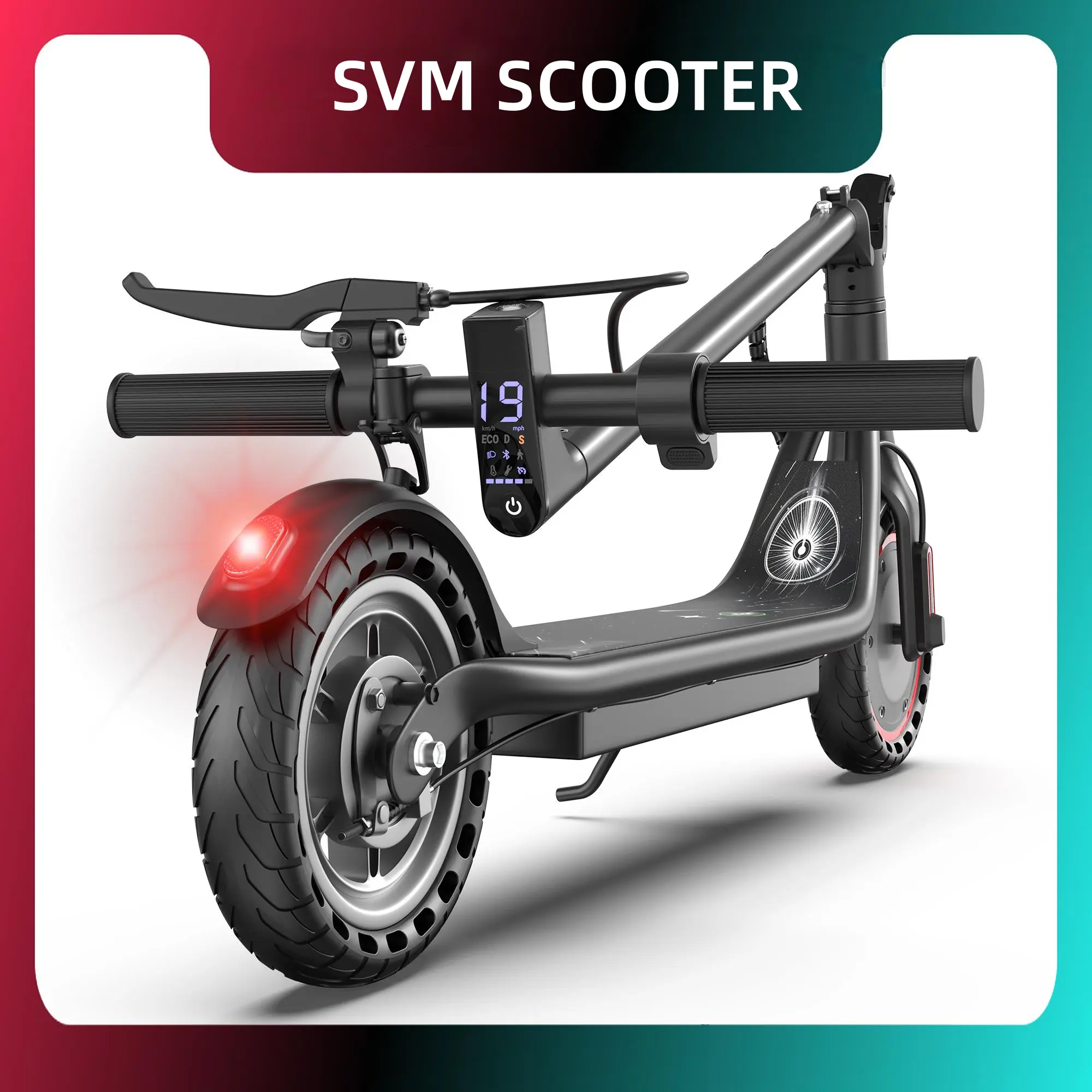 Electric Commuter Scooter - 350W Motor, 19 MPH Max Speed, 12 Mi Range, Foldable Design, Dual Braking System, App Control, Adjustable Speed, School Scooters