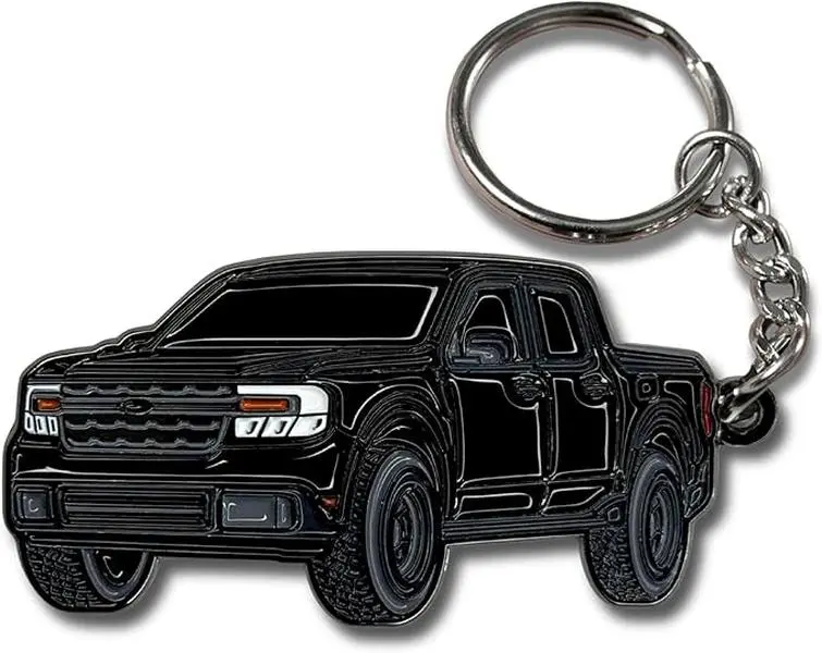 Ford Maverick Keychain – Black Pickup Truck Key Ring, Mini Truck Car Accessory, Gift for Maverick Owners & Truck Lovers