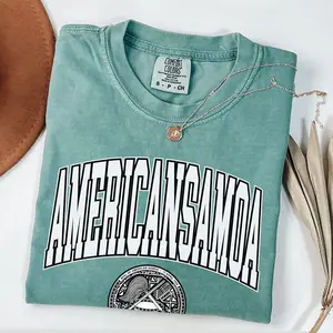 Comfort Colors American Samoa T-Shirt, Unisex Soft and Comfortable American Samoa Emblem, American Samoan Gifts