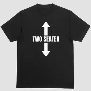 Short-sleeve T-shirt, Two-seater design, Funny adult T-shirt, Gift for women and men