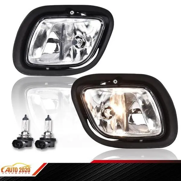 2Pcs Chrome Front Passenger & Driver Fog Lights, Fit For 2008-2017 Freightliner Cascadia, New Automotive Replacement Fog Lights, Chrome Fog Lights