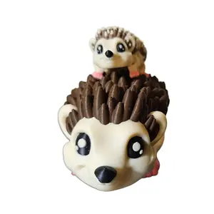 Hedgehog Fidget Toy – 3D Printed Articulated Figure | Magnet & Keychain Option