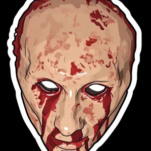 3" Bloody face stickers 3 pack
