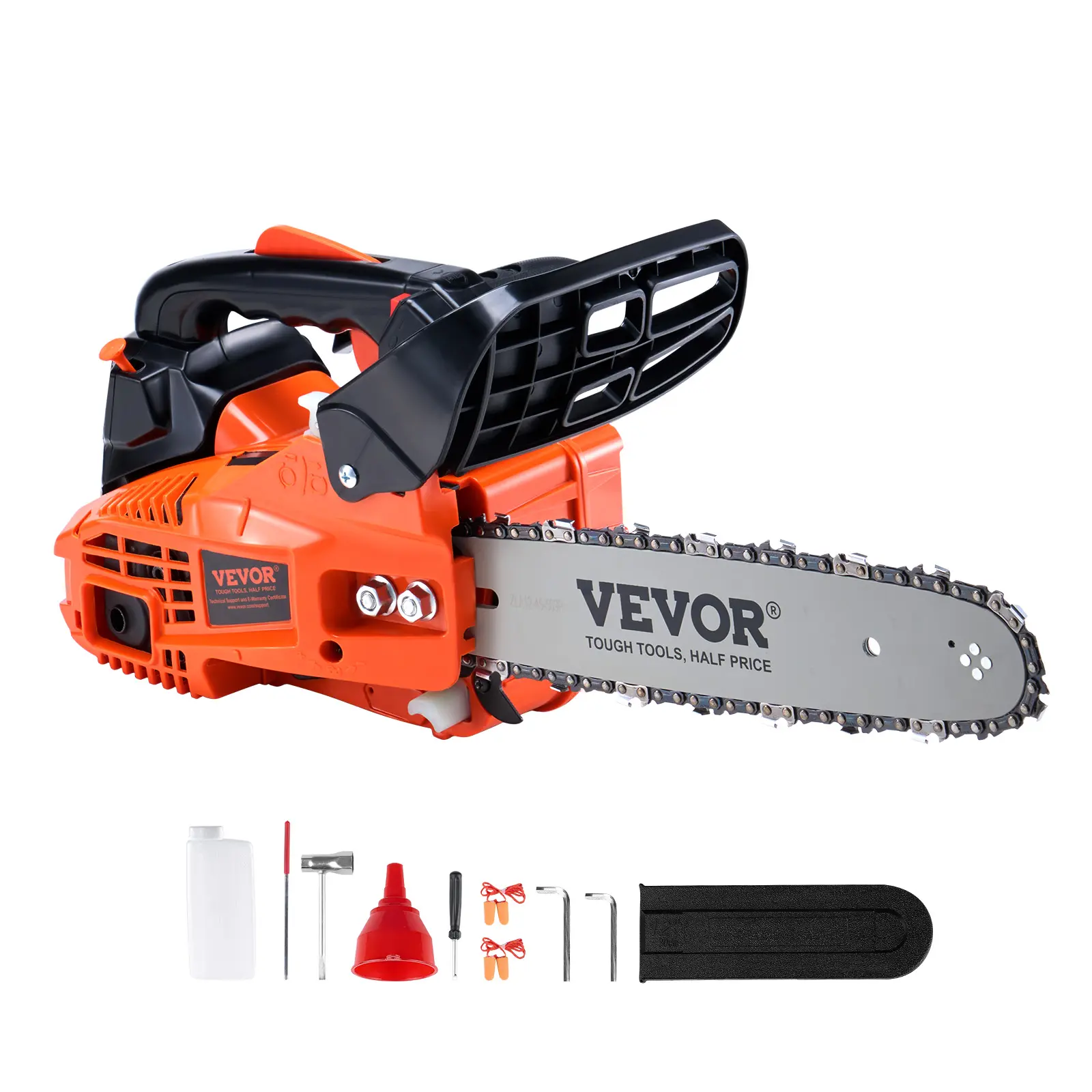 【DealsForYouDays】VEVOR Portable Gas Chainsaw, 25.4CC 12" 1.2HP Petrol-Powered Handheld Power Tool, Outdoor Gadget for Tree Branch Cutting, Garden Trimming, Dad Gift