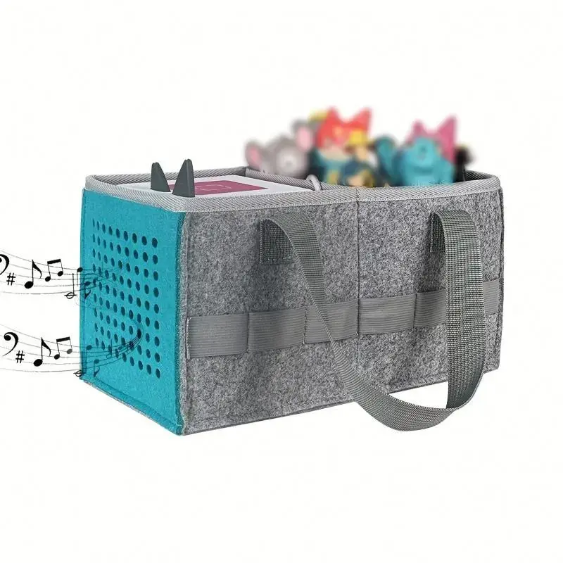 Tonybox Portable Musical Audio Bag Accessories, Large Capacity Handheld Player and Storage Box, Compatible with Toniebox Starter and Tony Characters