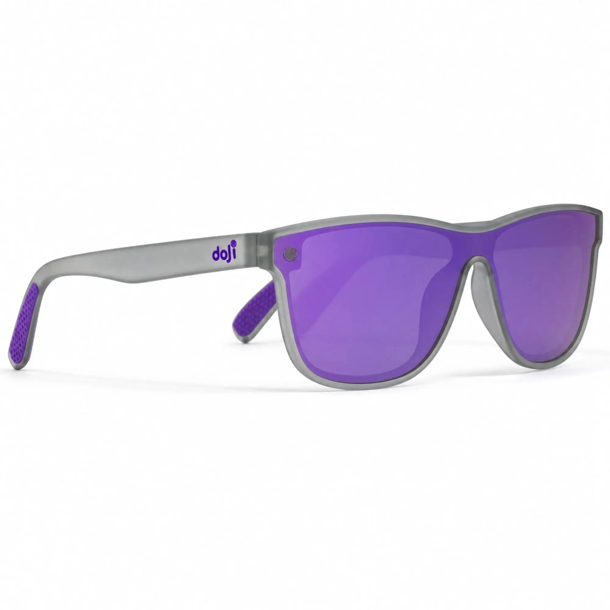 doJi Rizz, Smoke Show,  Single Lens Sunglasses - Polarized, UV400 Protection, Scratch Resistant, Futuristic Non-Slip No Tangle  Style, Smoke Grey Matte Grip,  Rubberized Non-Slip Frame