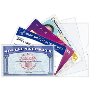20 Pack New Medicare Card Protector Sleeve/Social Security Card Protector Sleeves/Credit Card Holder,31 Mil Soft Clear Card Sleeves for Waterproof SSN Card Protector/Credit Card Cover