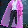 Solid Color Raincoat, 1 Count Portable Lightweight Raincoat with Drawstring, Full Body Cover, Windproof, Wind Resistant & Waterproof, Rainproof Raincoat for Outdoor Cycling, Rainy Season, Rainy Day