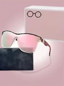 Women's Ombre Lens Square Sunglasses, Trendy Casual Sunglasses for Everyday Use, Fashion Accessories for Outdoor Activities