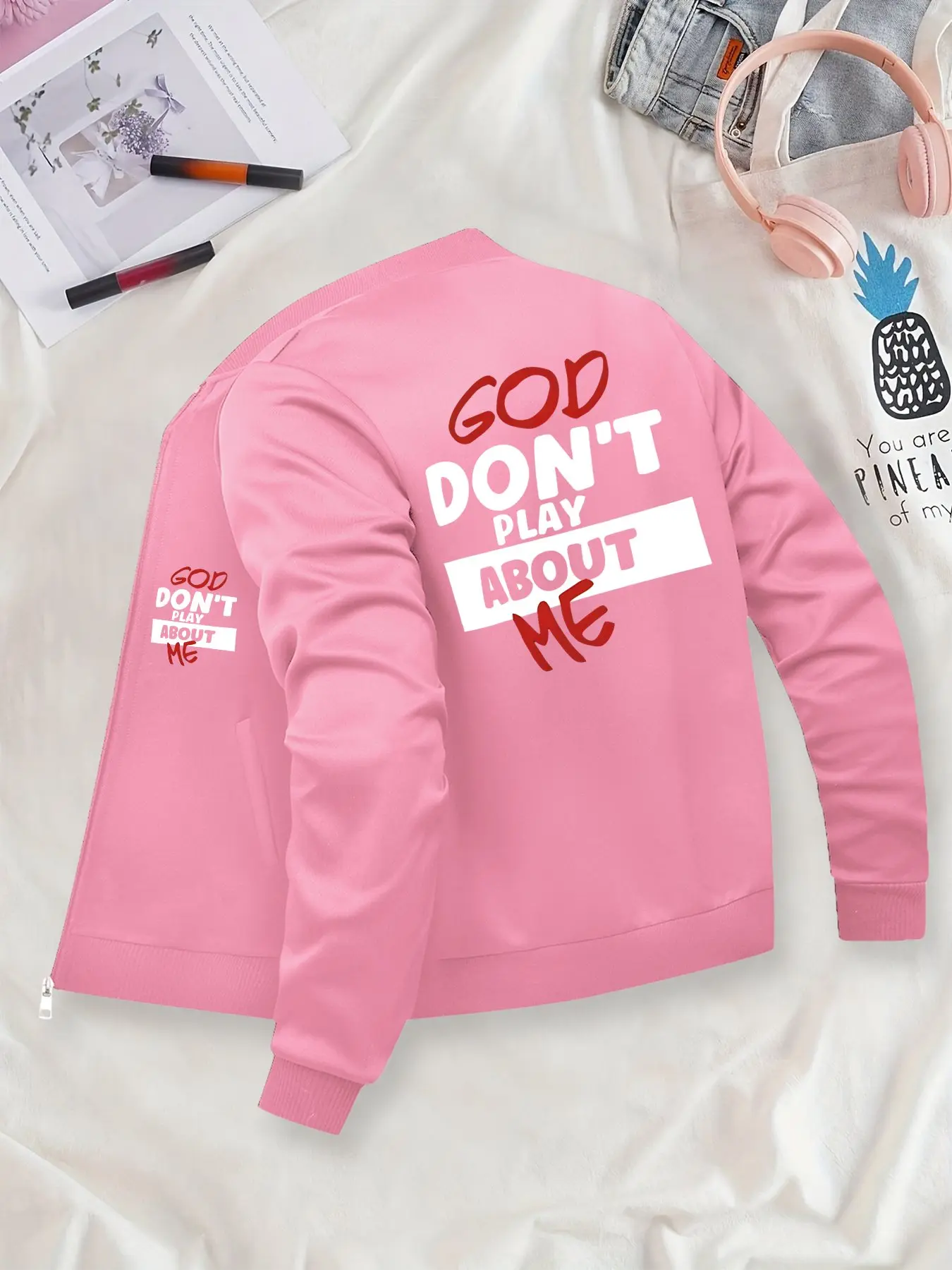 Trendy Personalized Print Graphic Fitted Long Sleeve Baseball Jacket Coats Daily Street Casual Fashion Outerwear Lightweight Comfortable, Suitable for Daily Wear and Outdoor Activities