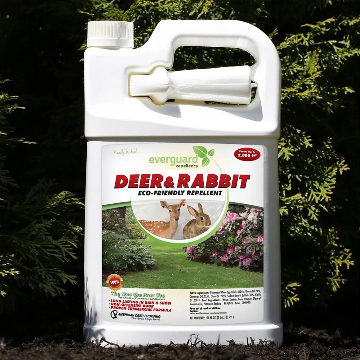 Everguard CFD 1500008 1 gal RTU Repellent, Deer & Rabbit Deterrent, Deer Control Solution, Gardening Tools