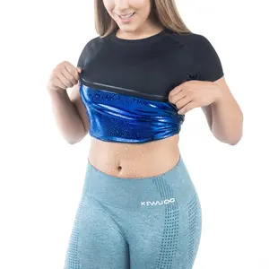 Kewlioo Women's Heat Trapping Sauna T-Shirt for Gym, Fitness, Exercise