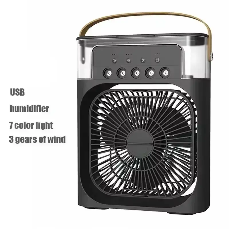 New 3 in 1 Fan Air Conditioner Household Small Air Cooler LED Night Light Portable Humidifier Air Adjustment Fan Office Home Fan OIMG