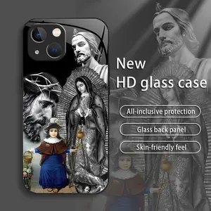 Suitable for [iPhone 14] Jesus New stylish high quality glass protective case affordable anti-drop anti-fingerprint-888
