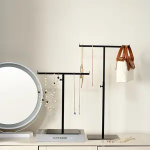 Stainless Steel Bag Display Stand, Adjustable Floor Standing Bag Holder, Women's Handbag Organizer Rack, Durable and Stylish