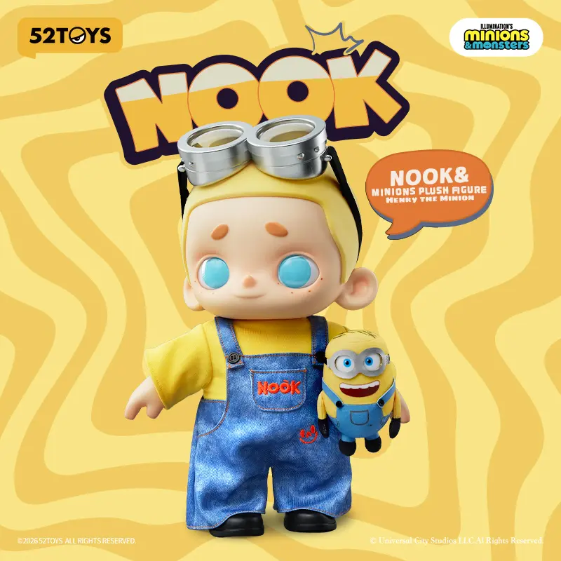 52TOYS NOOK & MINIONS Plush Figure — Henry the Minion Kawaii Creative Gift Room Decor Desktop Decoration Gift for  Birthday Party