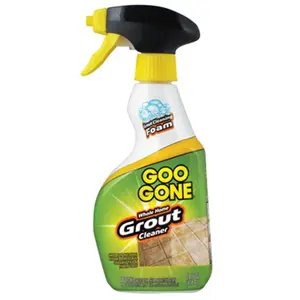 Goo Gone 2054 28oz Grout Cleaner - Foam Cleaner for Tile Cleaning, Natural Stone-Safe, Dirt-Penetrating Household Cleaning Solution