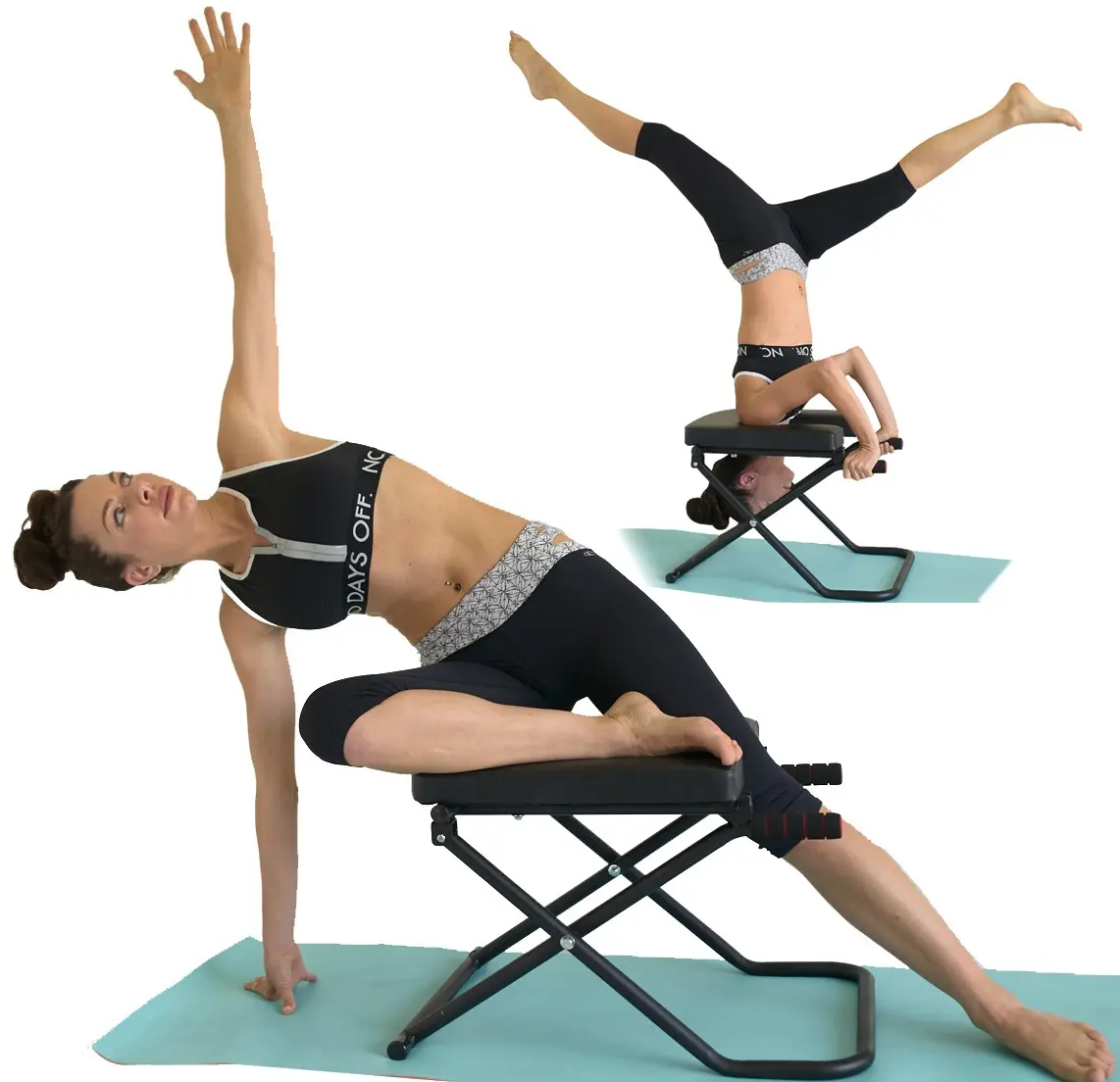 SISYAMA Yoga Headstand Bench Chair - Longer Wider Bigger Design for Enhanced Comfort & Support - Ideal for Headstands Handstands & Inversion Exercises - Compact & Practical Yoga Equipment