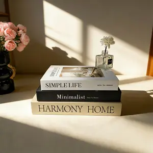 3-Piece Luxury Replica Book Set, Fashion Home Decor Statue, Fake Books for Living Room, Bookstore Display, Halloween, Easter, Thanksgiving Decoration, Home Ornaments