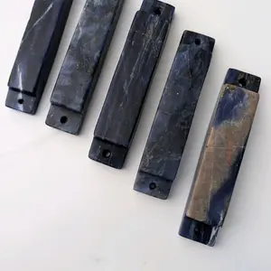 Hand-Carved Sodalite Stone Mezuzah for Spiritual Home Blessing #3 - Unique and Elegant