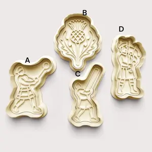 Scottish Game Cookie Cutter: 3D Printed Fondant Clay Cutter