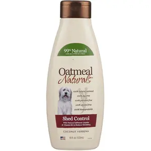 Oster Oatmeal Naturals Shed Control Dog Shampoo, Coconut Verbena, 18 Fluid Ounces (078590-135-001)