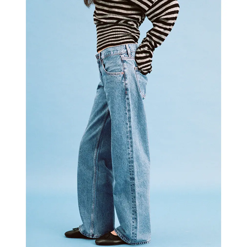 MOTEL Low Rise Parallel Jeans in Blue Stone MOTEL Low Rise Parallel Jeans in Blue Stone
