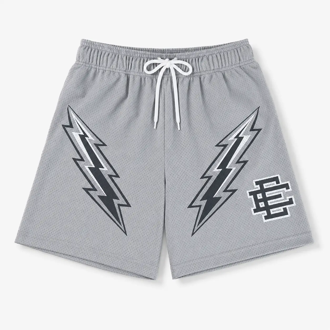 Eric Emanuel Maryland Bolt EE Shorts, Men's Mesh Athletic Basketball Shorts with Lightning Graphic Streetwear Design