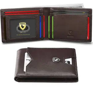 GSOIAX Men's Slim Carbon Fiber Wallet 11 Card Slots with RFID Blocking
