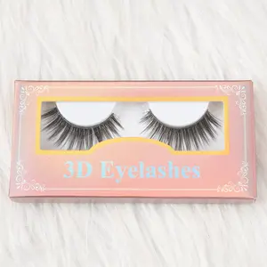 1Pairs of 21mm 3D False Eyelashes Cross Fluffy Natural Look PACK Volume Fluffy Natural Faux Mink Lashes